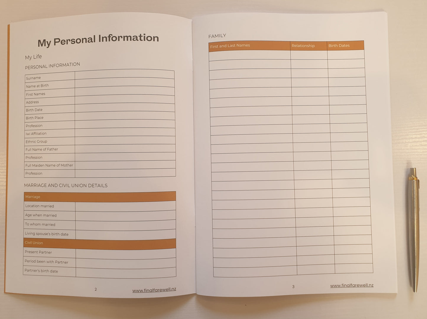 My Final Farewell Simply Orange Printed