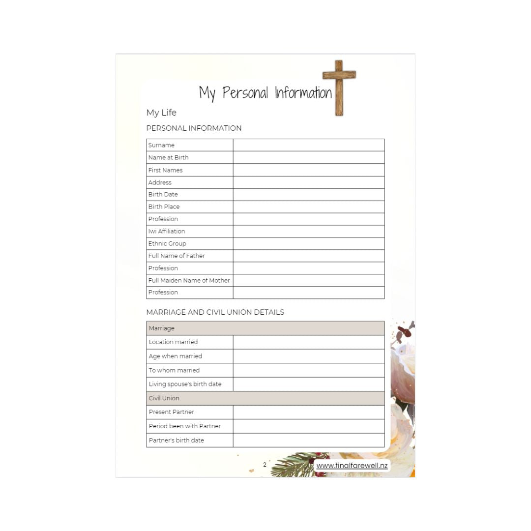 My Final Farewell Christ Printed