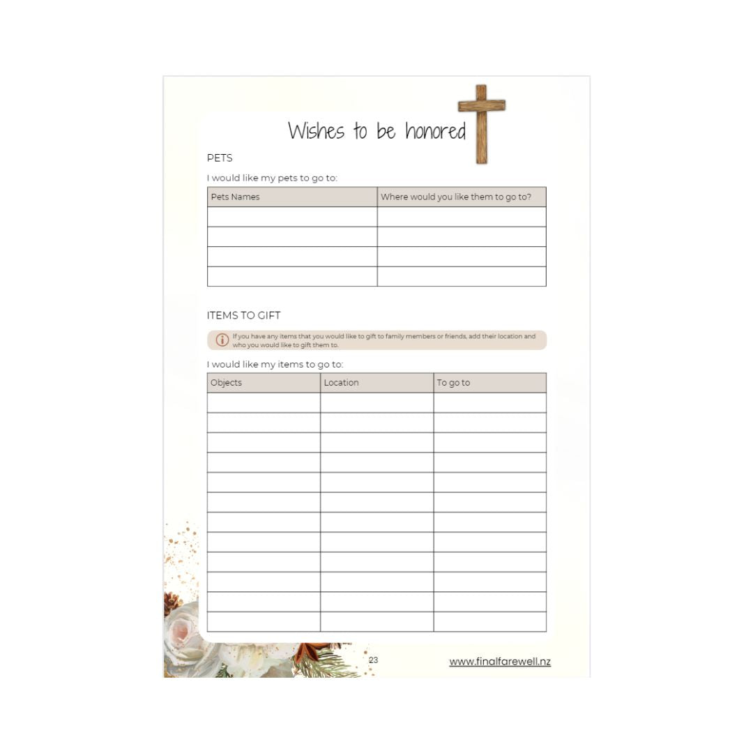 My Final Farewell Christ Printed