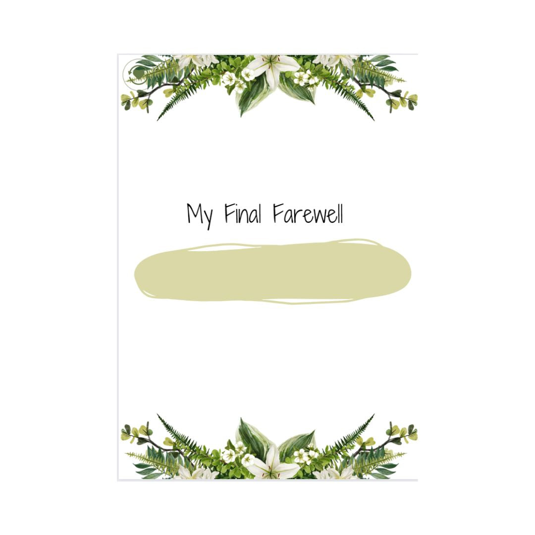 My Final Farewell Floral Arrangement Digital