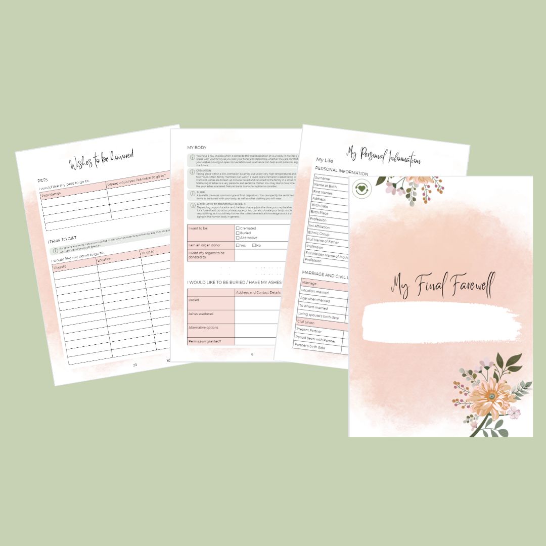 My Final Farewell Floral Blush Printed