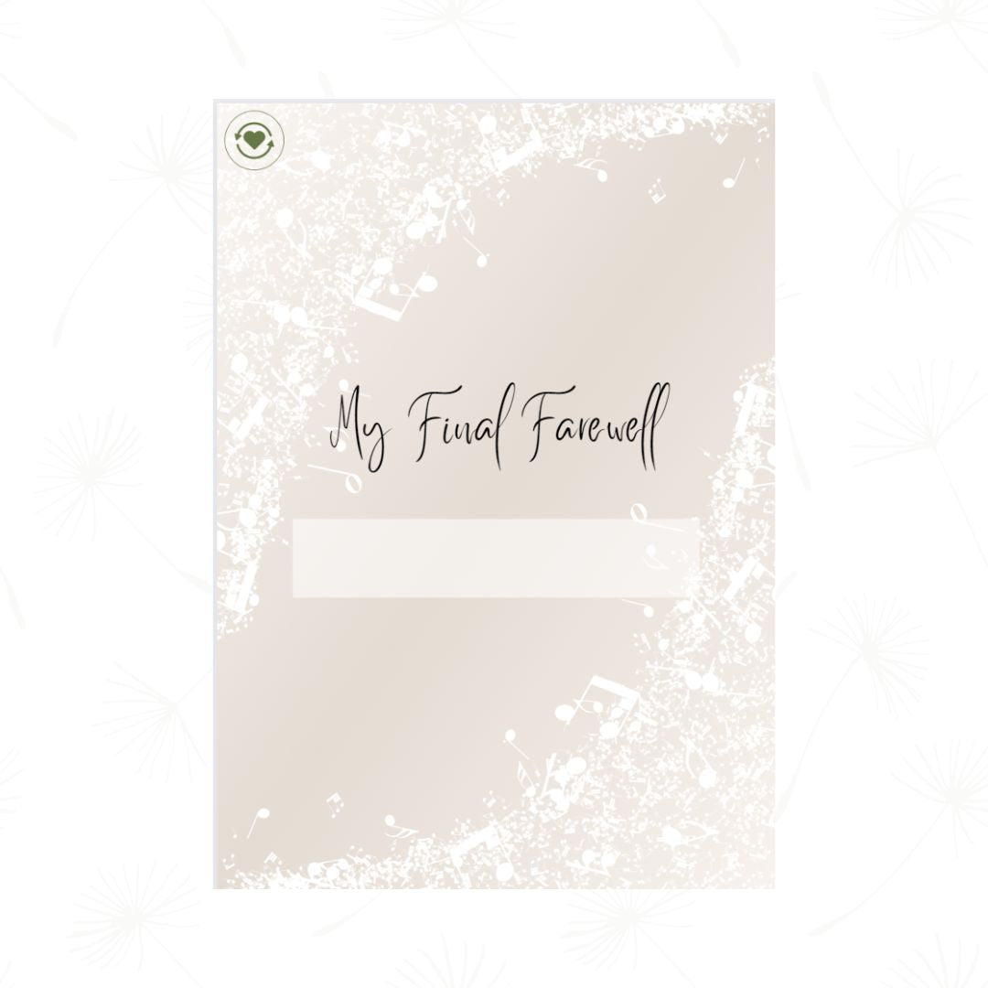 My Final Farewell Musical Beige Printed