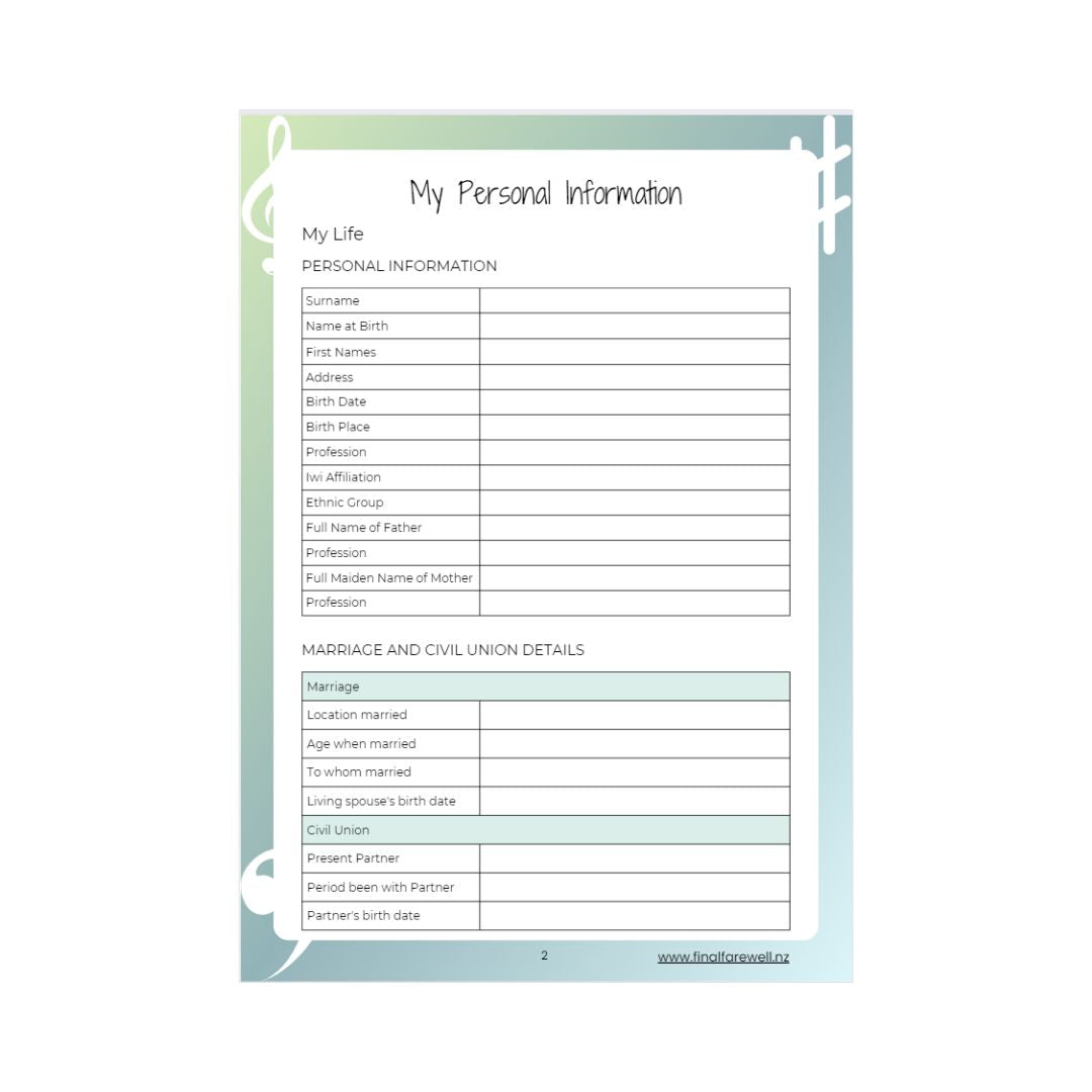 My Final Farewell Musical Blue Printed