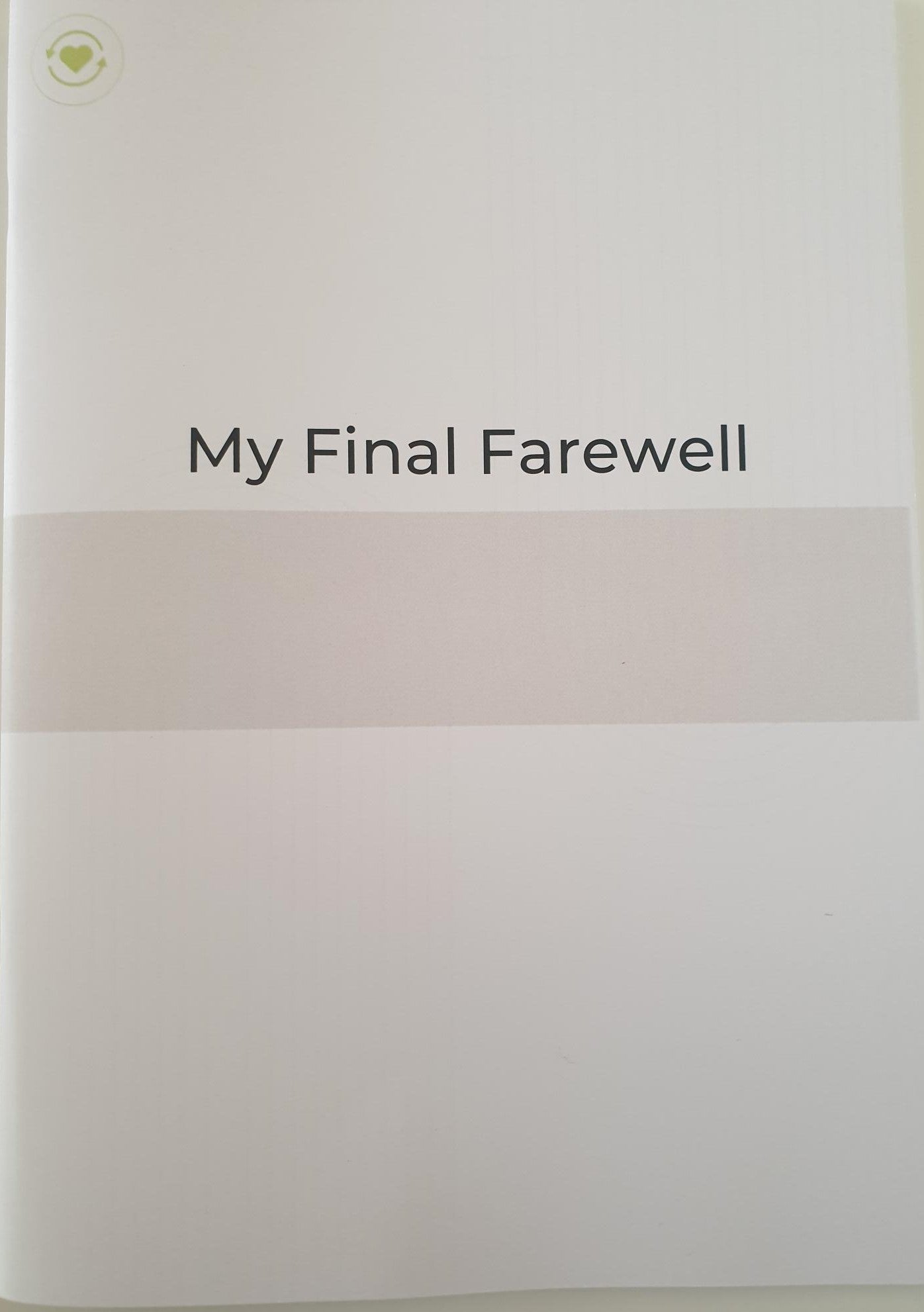 My Final Farewell Minimalist Stripe Printed