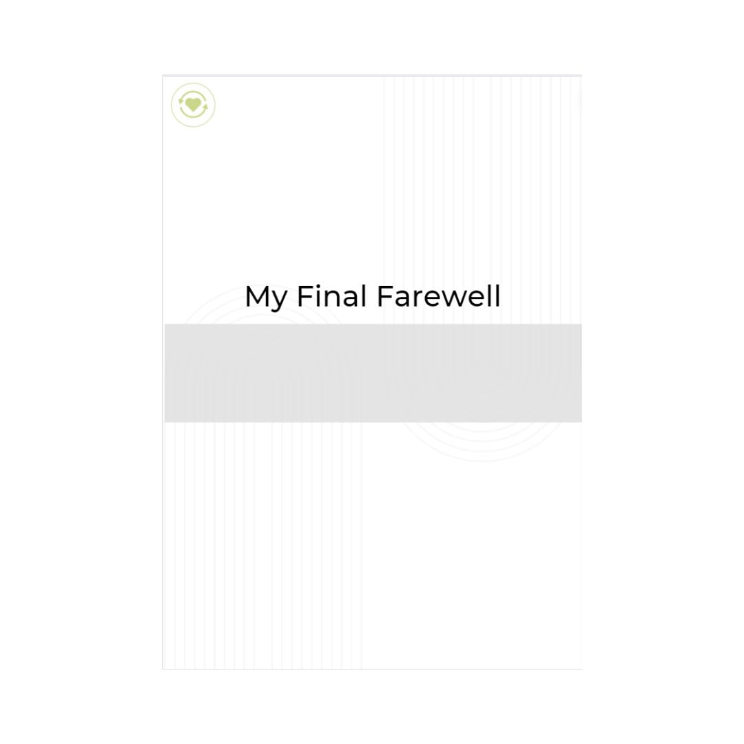 My Final Farewell Minimalist Stripe Digital