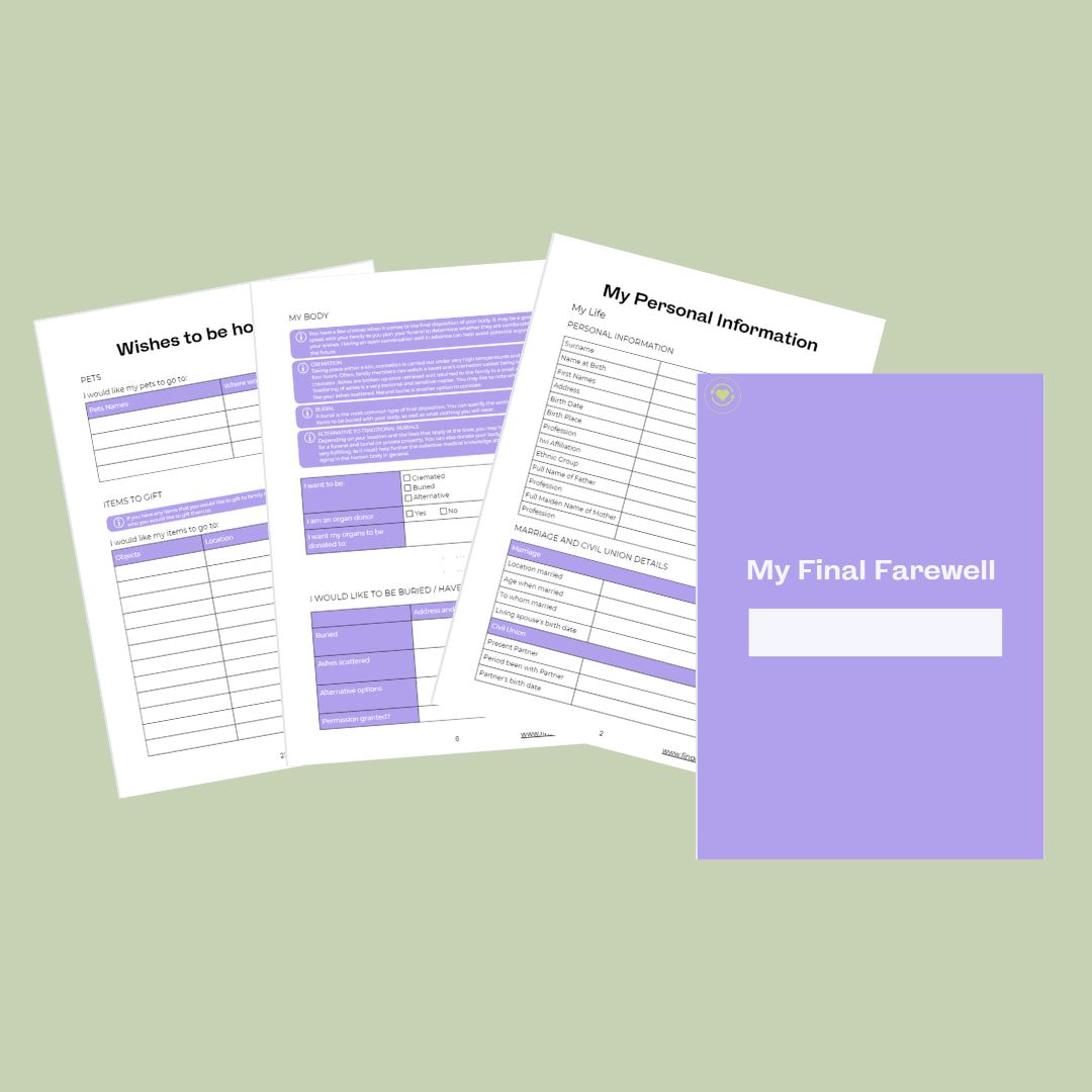 My Final Farewell Simply Purple Printed