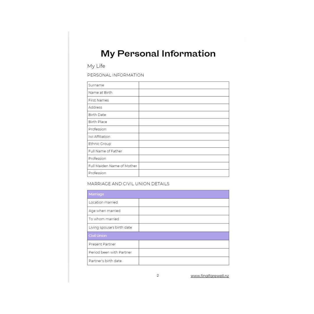 My Final Farewell Simply Purple Printed
